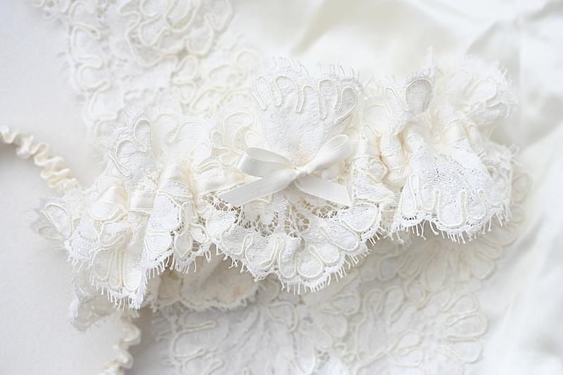 Garter Set: Lace From Mother's Wedding Dress