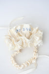 Ivory Lace Personalized Garter Set
