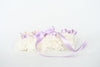 Ivory Lace and Lavender Garter Set
