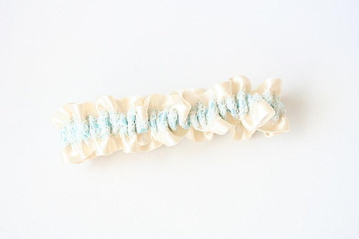 Light Blue and Lace Garter
