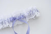 Garter: White Eyelet Lace with Lavender