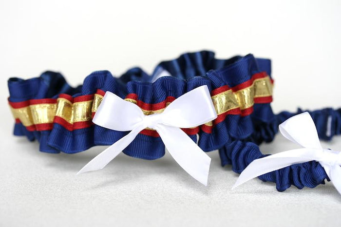 Marine Dress Blue Garter Set