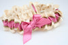 Ivory, Pink and Gold Garter