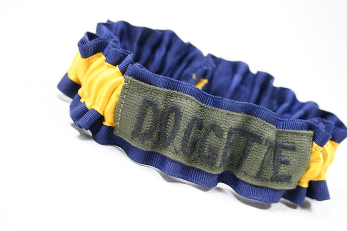 Navy and Yellow Military Tape Garter