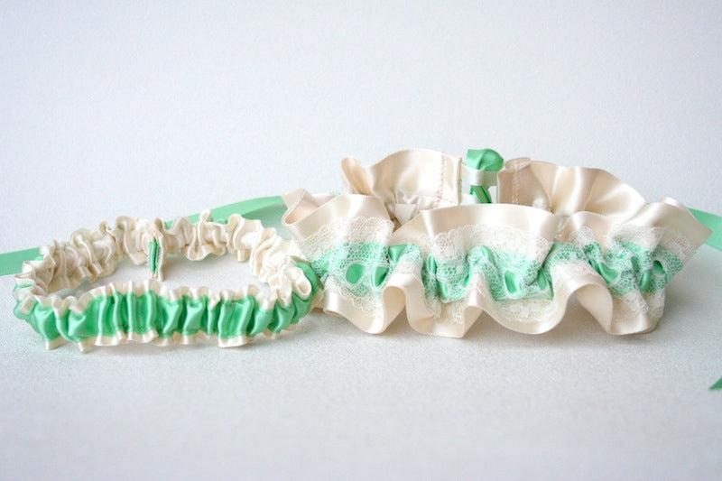 Custom Garter Spotlight:  Mint Green