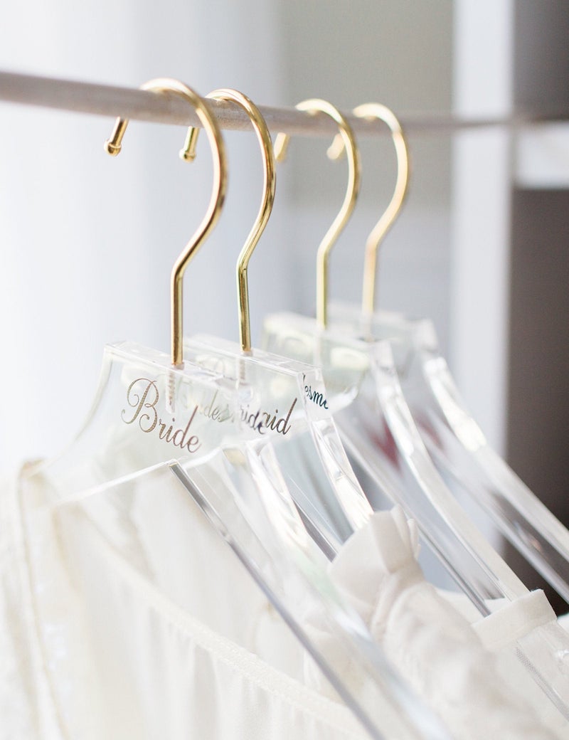 bridal party dress hangers Bride & Bridesmaid Hanger Set #6 Bridesmaid Hangers