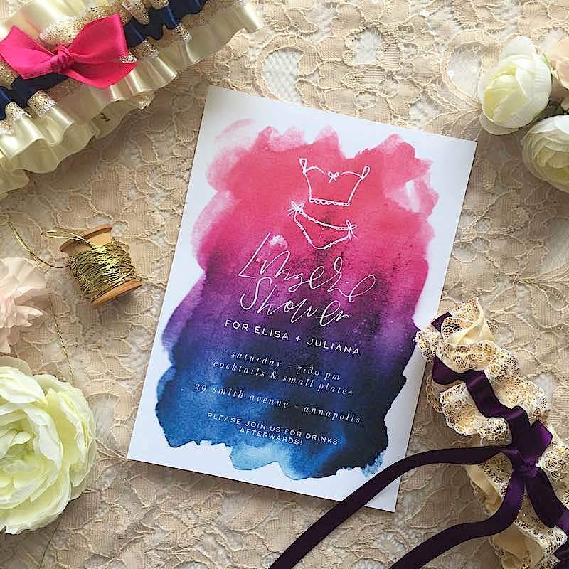 Lingerie Bridal Shower Invites And Garters