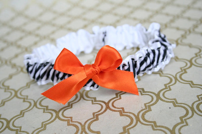 White, Black and Orange Garter