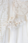 custom garter set made from mother's dress and veil with tulle and sparkle