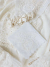 Sparkle Bridal Garter and Lace Handkerchief Made From Mom's Wedding Dress