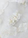 wedding heirloom garter set & hanky handmade from bride's mother's bridal veil by expert accessories designer, The Garter Girl