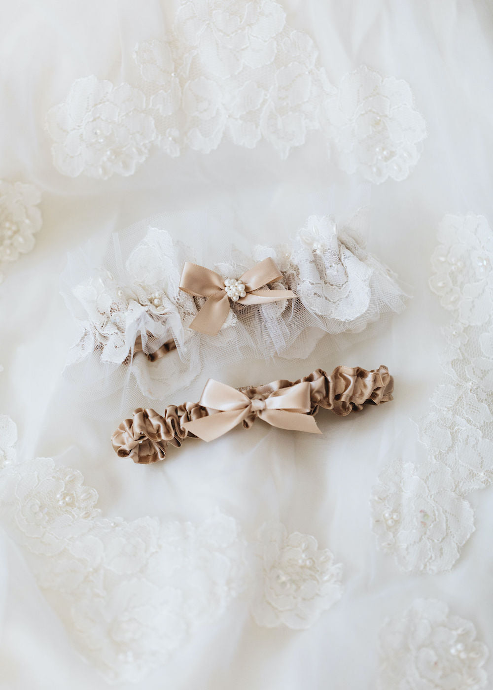 custom wedding garter set handmade from bride's mother's wedding dress w lace and pearls by expert bridal accessory designer, The Garter Girl