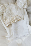 lace & pearl wedding garter & handkerchief handmade from the bride's mother's wedding dress by bridal accessories designer, The Garter Girl