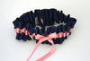 Navy and Coral Wedding Garters