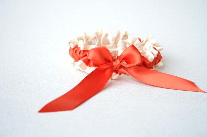 Ivory and Orange Garter