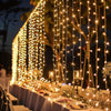 Fairy Light Curtains for Outdoor Wedding