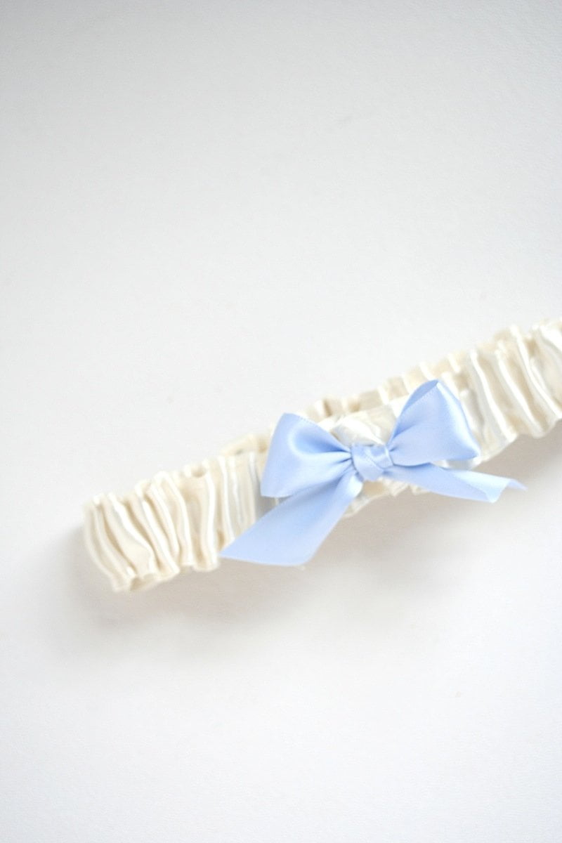 Garter Blue and Ivory