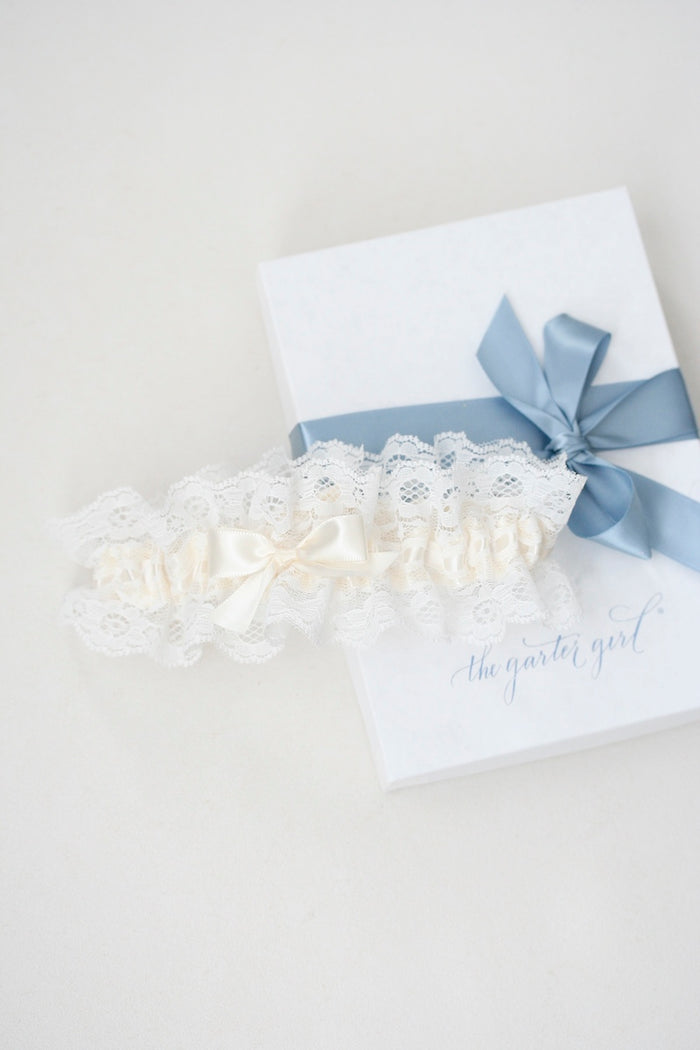 ivory lace garter for wedding