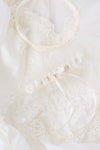 Garter: Tulle, Pearls & Lace From Mother's Dress & Grandmother's Veil