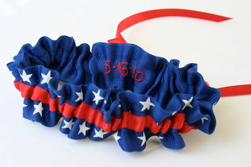 Embroidered Patriotic Garter