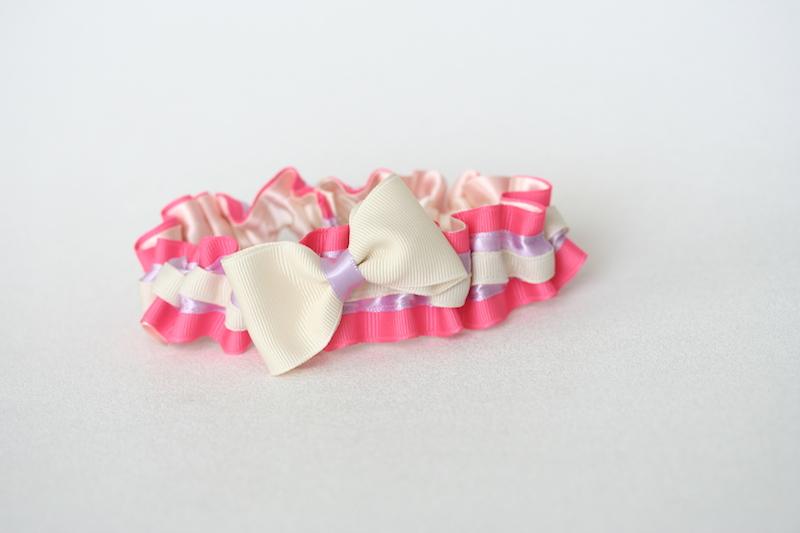 Bright Pink and Lavender Garter