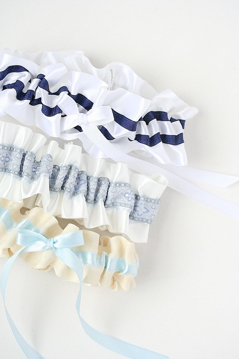 Modern Nautical Wedding Garters