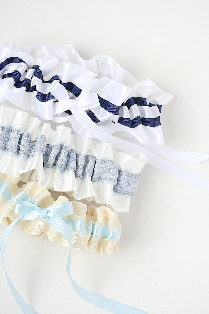 Modern Nautical Wedding Garters