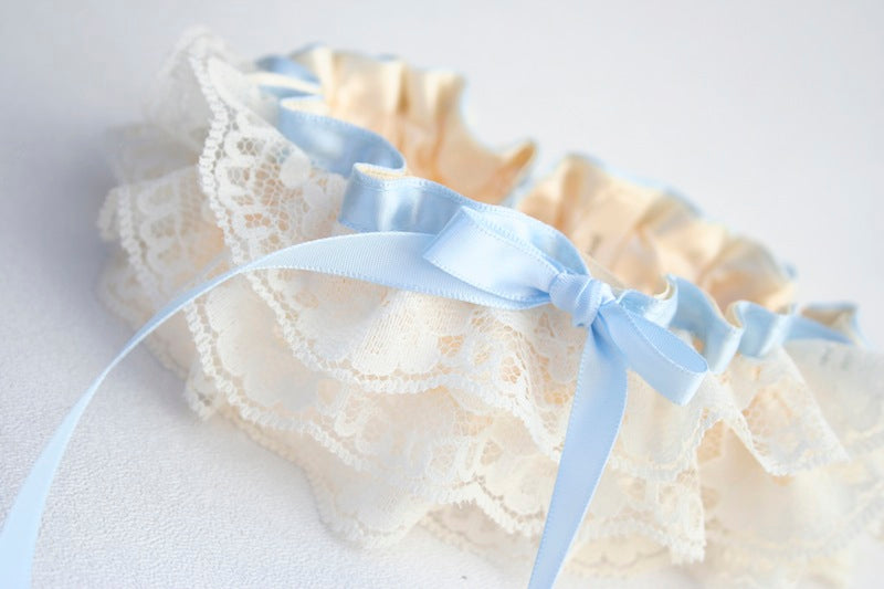 Lacey Something Blue Custom Wedding Garter