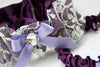 Purple, Lace and Sparkle Garter Set