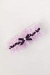 Garter: Purple Tulle & Velvet with Pearls & Lace
