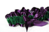 Deep Purple and Emerald Green Velvet Garter
