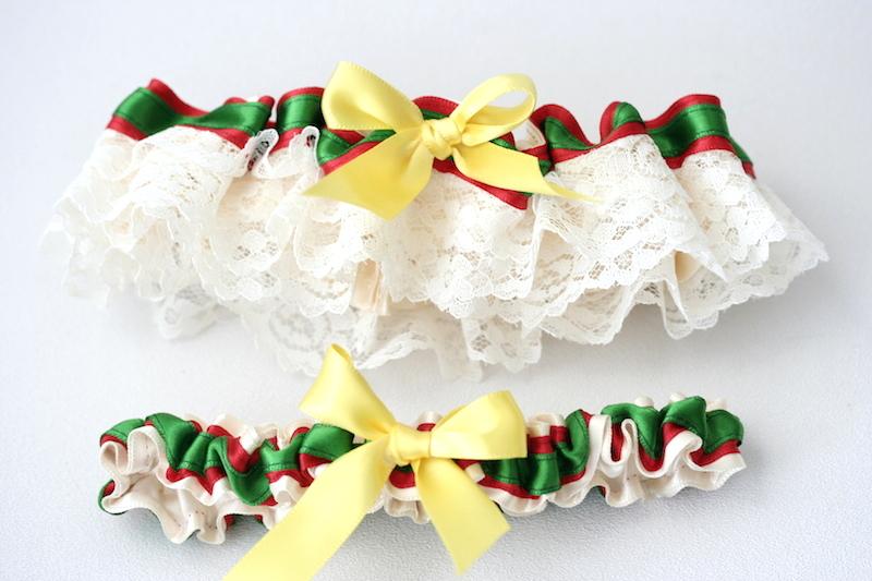 Custom Rasta Themed Wedding Garter