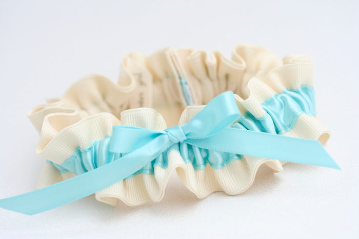 Custom Wedding Garter: Robin’s Egg Blue