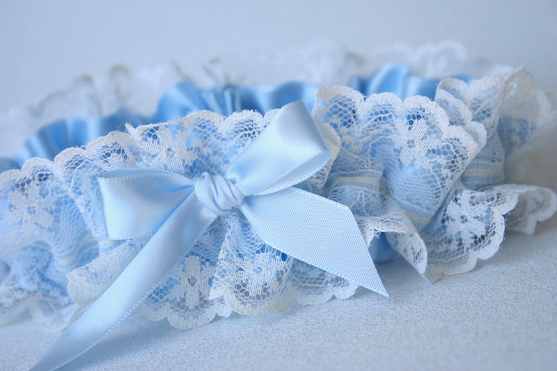 Light Blue and Lace Garter