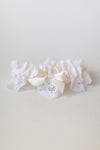scalloped lace custom wedding garter