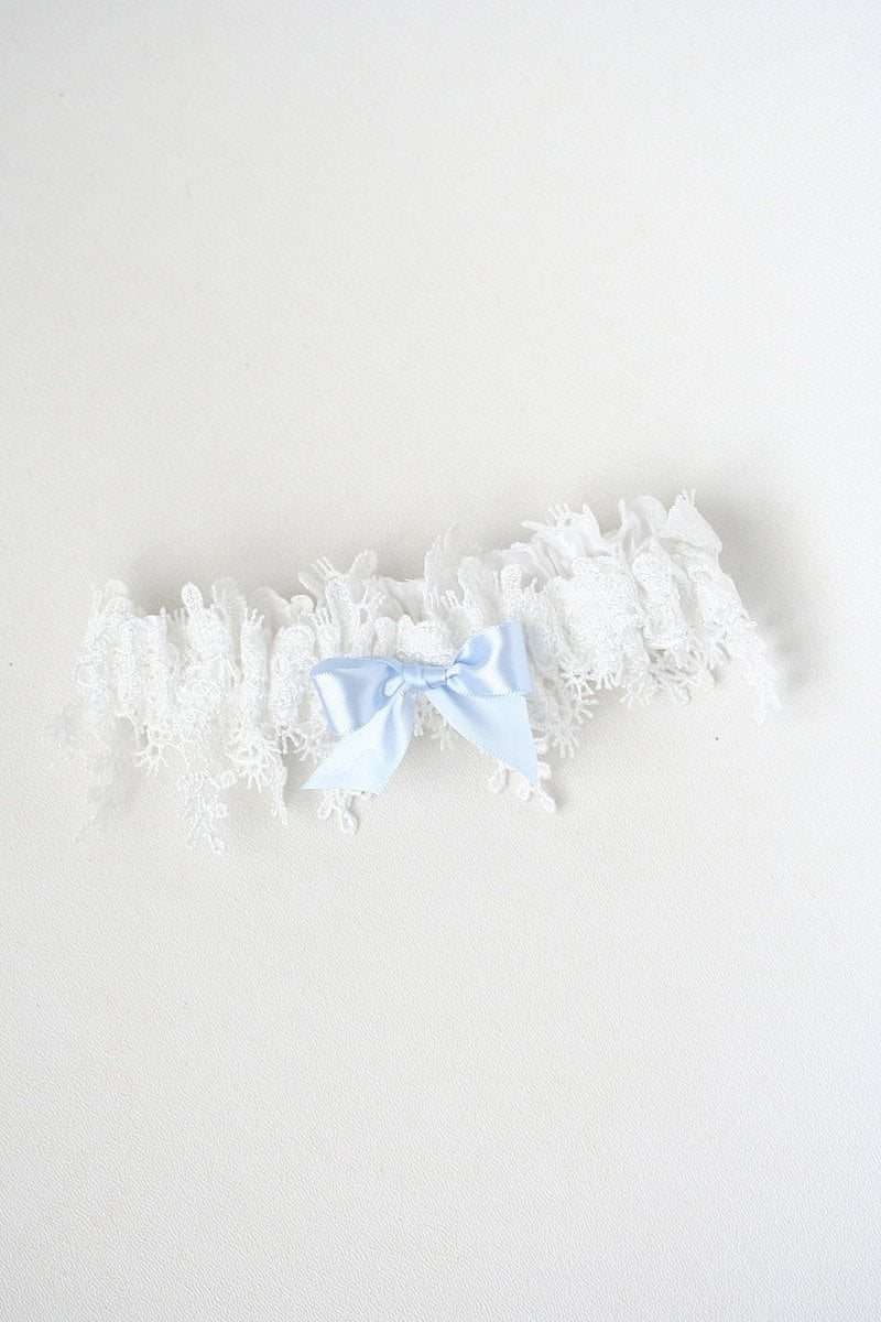 Garter: Shimmer Lace with Blue