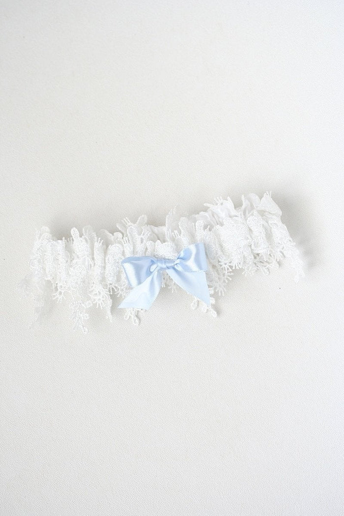 Garter: Shimmer Lace with Blue