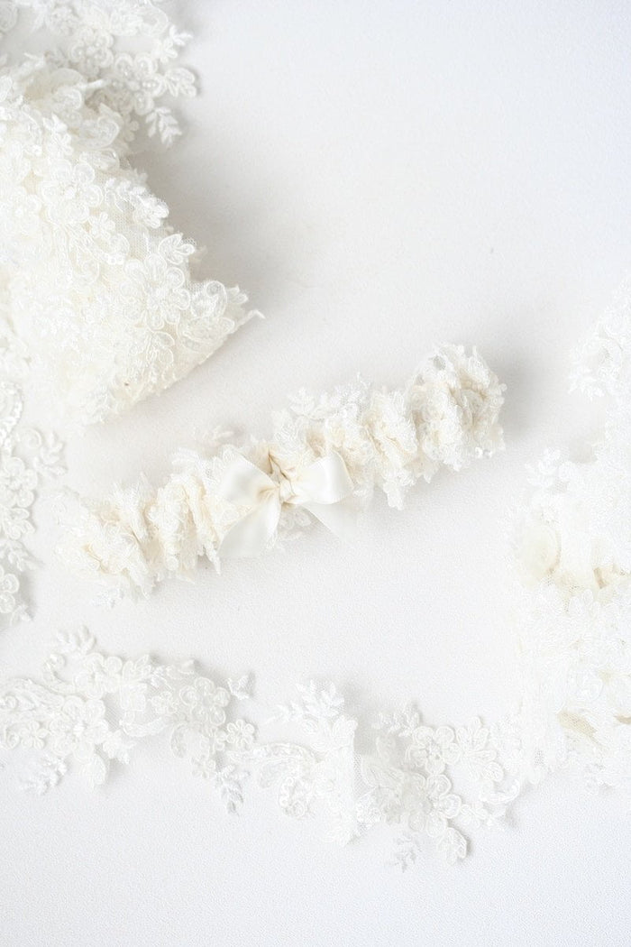 Garter: Sparkle Lace and Ivory