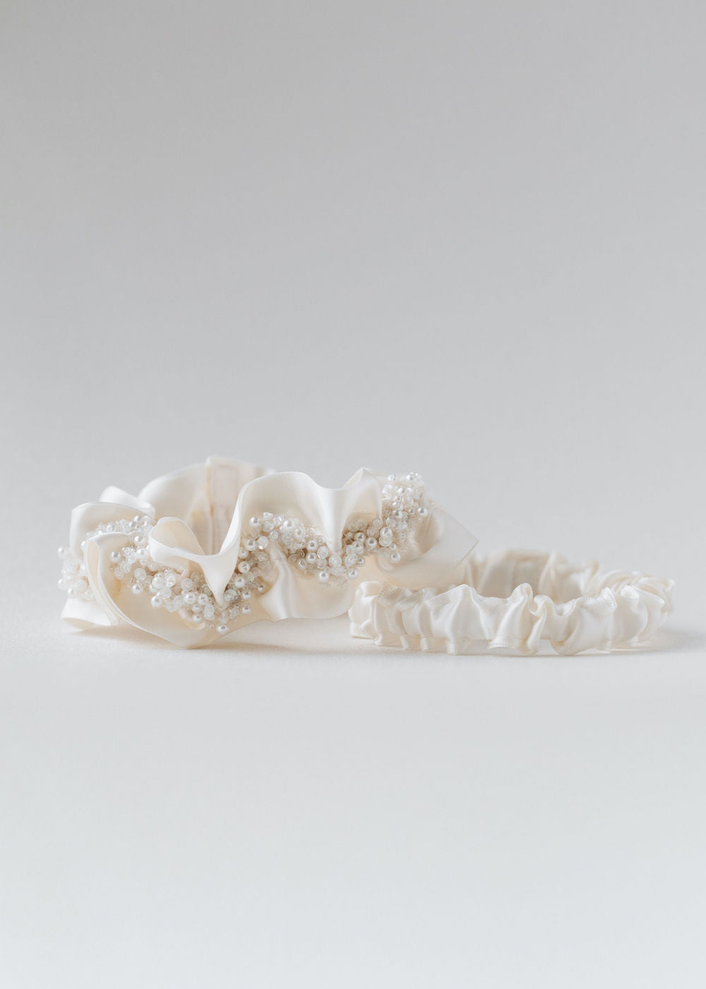 wedding Garter Set handmade with Beaded Sparkles & Satin with Personalized hand Embroidery by wedding heirloom designer, The Garter Girl