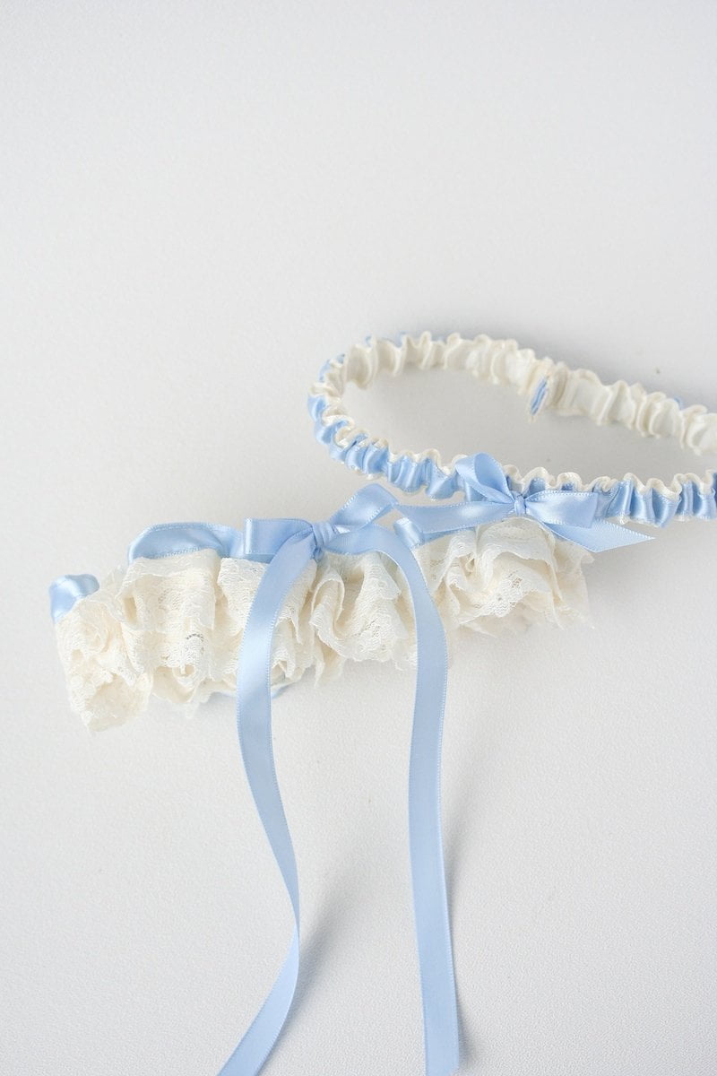 Garter Set: Lace & Light Blue