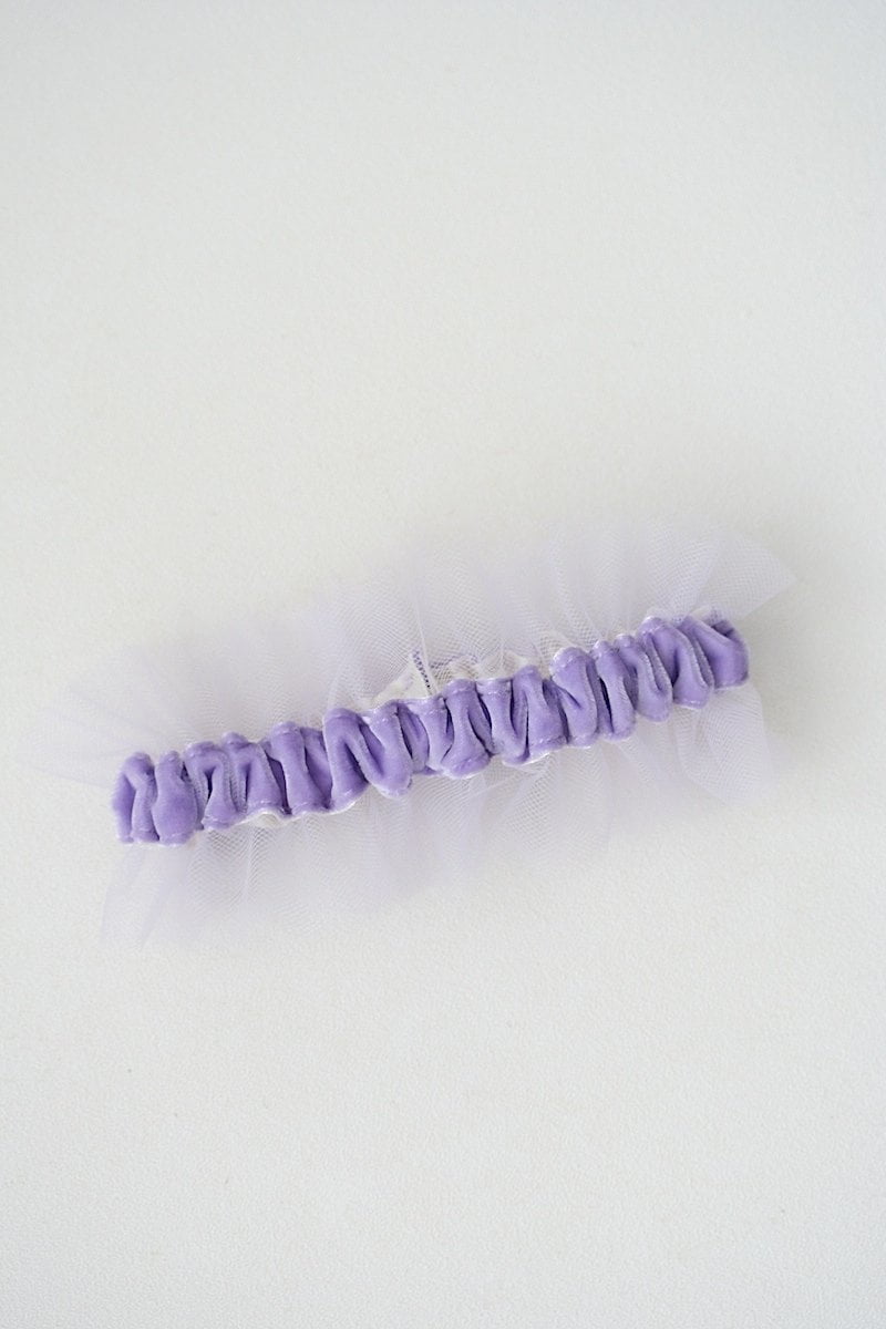Garter: Purple Velvet and Tulle