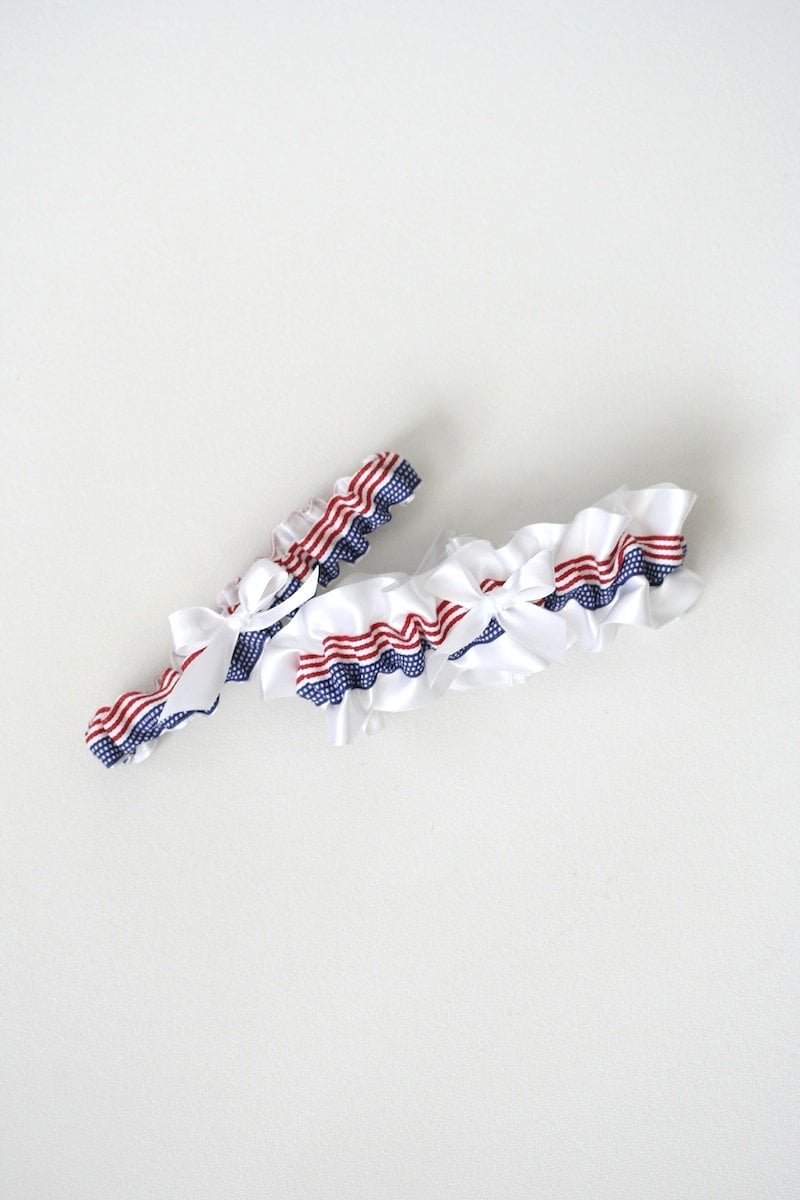 American Flag Themed Garter Set