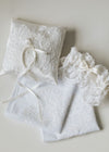 how to use mother's wedding dress lace - wedding garter set, ring bearer pillow & handkerchiefs handmade bridal accessories by The Garter Girl