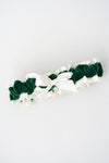 Garter: Emerald Green Velvet & Ivory