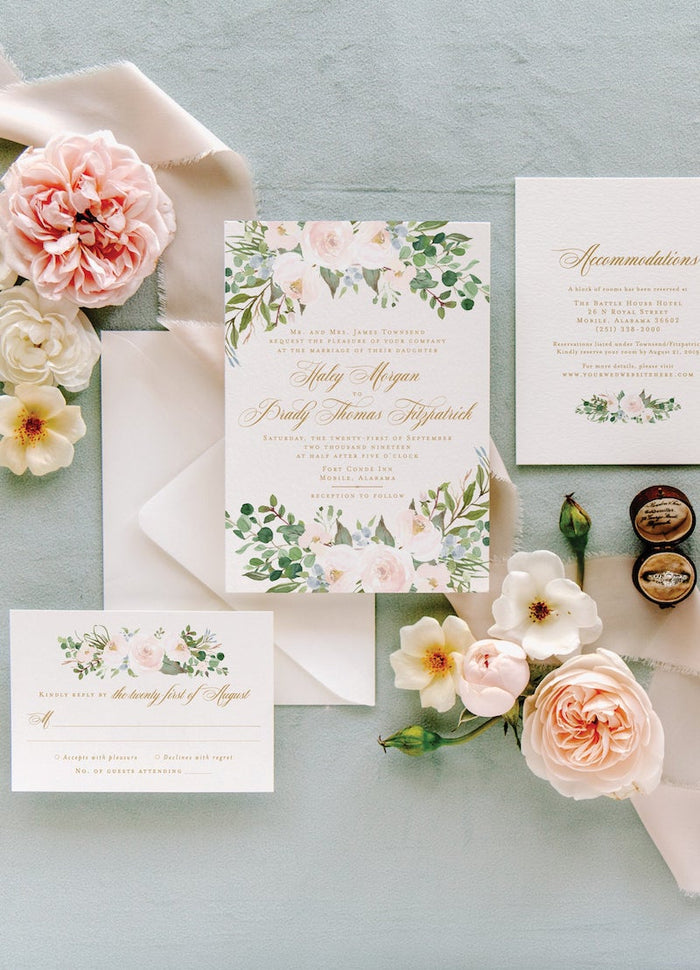 Watercolor Floral Invitations