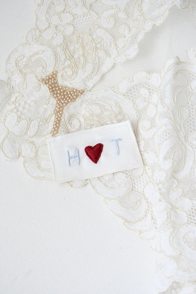 Wedding Dress Patch Made From Mother's Wedding Dress