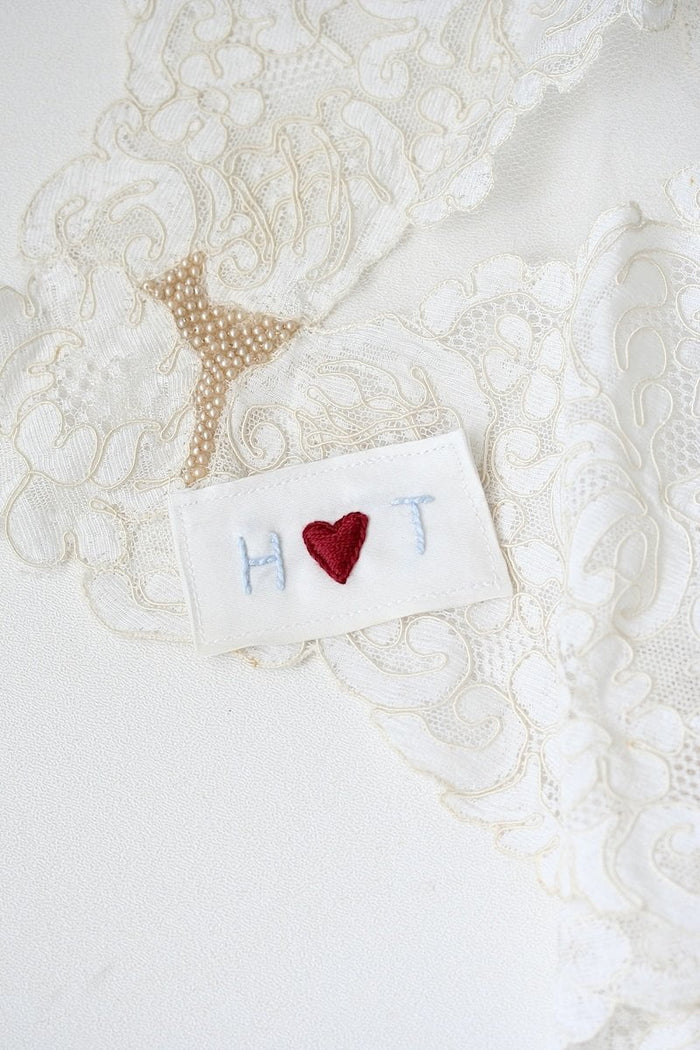 Wedding Dress Patch Made From Mother's Wedding Dress