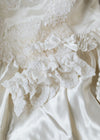 custom wedding garter set handmade from bride's mother's wedding dress w lace and pearls by The Garter Girl