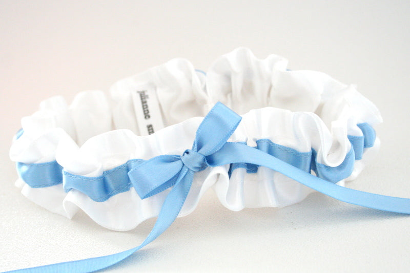 Blue and White Garter