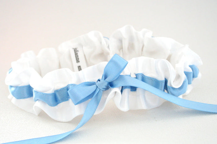 Blue and White Garter